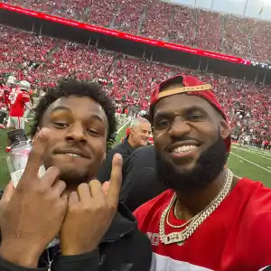 LeBron James Has Pure Joy for Son Bronny James on Lakers Picture Day