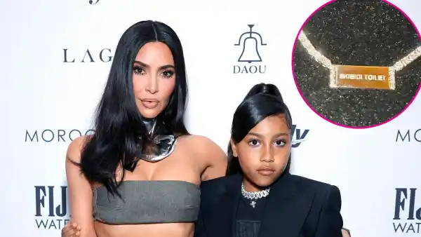 North West Gifts Kim Kardashian Necklace Engraved With Skibidi Toilet for 44th Birthday