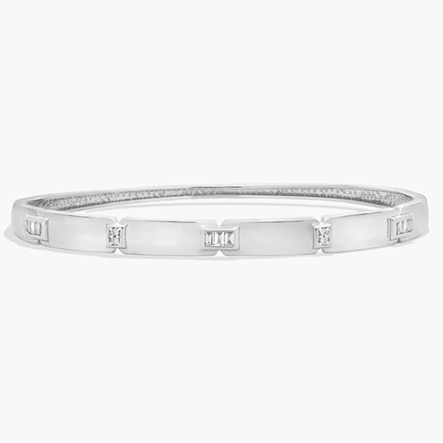 Baguette Diamond Bangle Bracelet