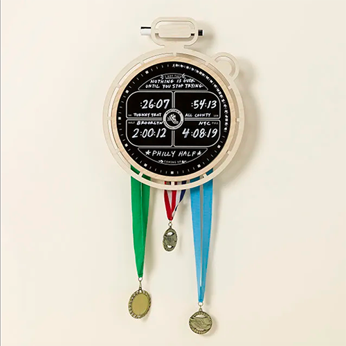 Personalized Runner's Medal Display & PR Board