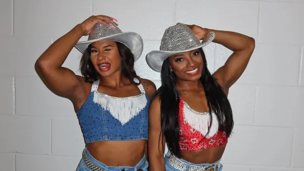 Simone Biles and Jordan Chiles Channel Beyonce in Bedazzled Cowgirl Hats