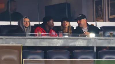 Taylor Swift and Travis Kelce attend Game One of the American League Championship 521