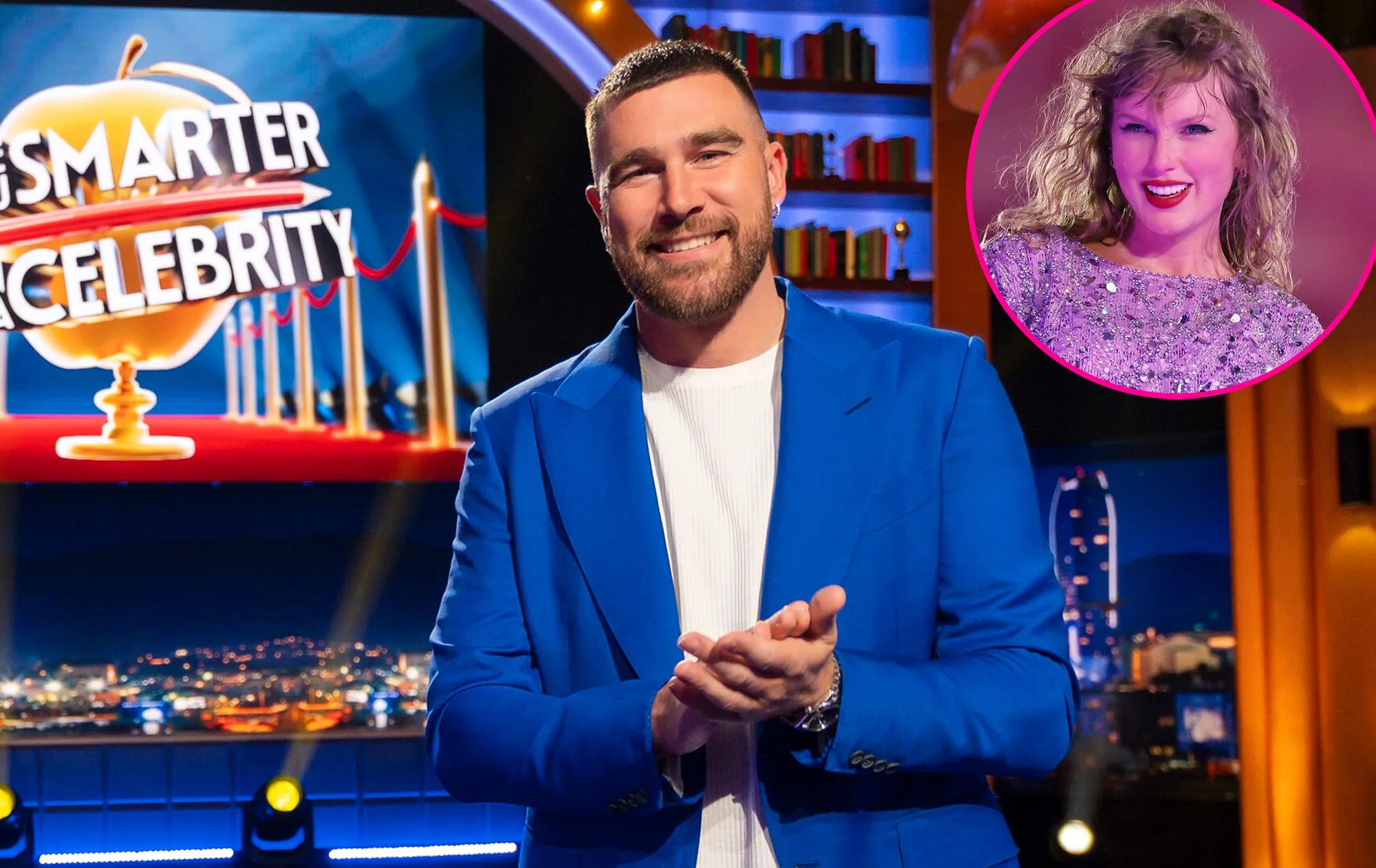 Travis Kelce and Are You Smarter Than a Celebrity Panel Make Subtle Reference to Taylor Swift 100