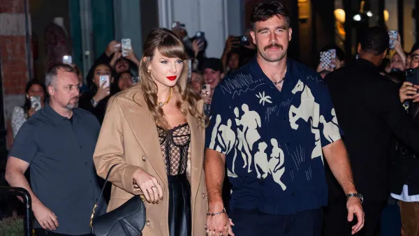 Travis Kelce and Taylor Swift Are Canoodling in A Philly Special Christmas Record Cartoon