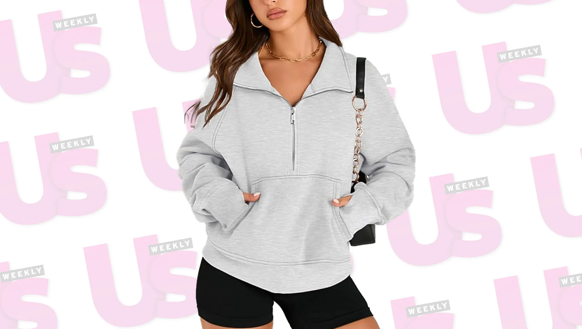 AUTOMET Womens Sweatshirts Half Zip Cropped Pullover Fleece Quarter Zipper Hoodie