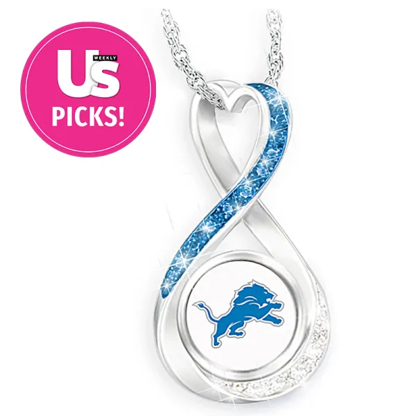 NFL Infinity Pendant With Team-Colored Crystals