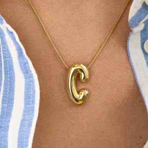 The bubble initial necklace that Brittany Mahomes wore to the Kansas City Chiefs game is on sale on Baublebar