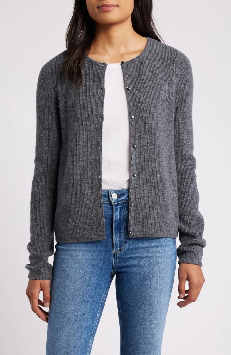 dark grey cardigan