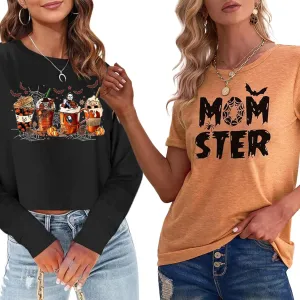 Halloween T-shirts and Sweatshirts for Moms 2024 from Amazon