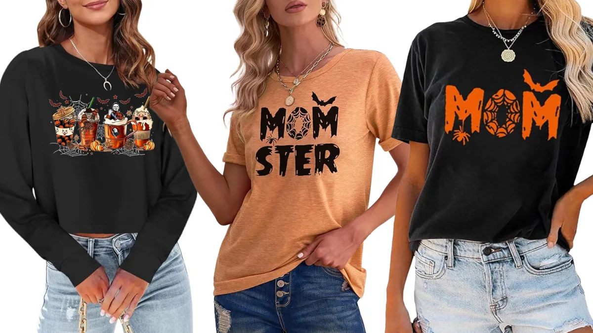 Halloween T-shirts and Sweatshirts for Moms 2024 from Amazon