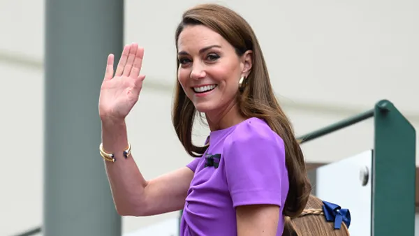 kate middleton in purple dress
