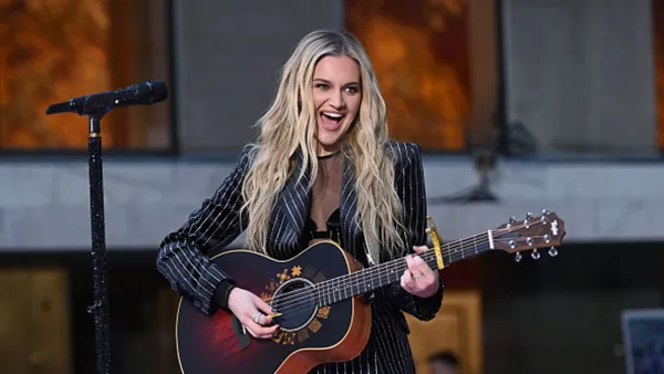 Kelsea Ballerini performing on the NBC Today Show Citi Concert Series at Rockefeller Plaza on October 25, 2024 in New York City