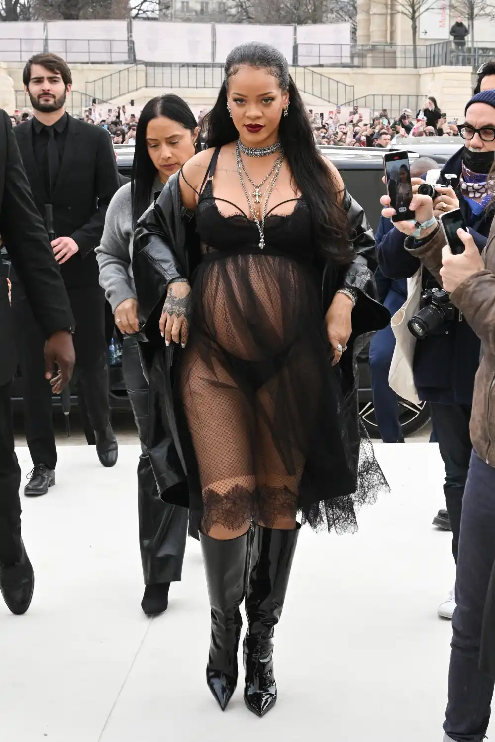 Rihanna at the Dior show in Paris, 2022