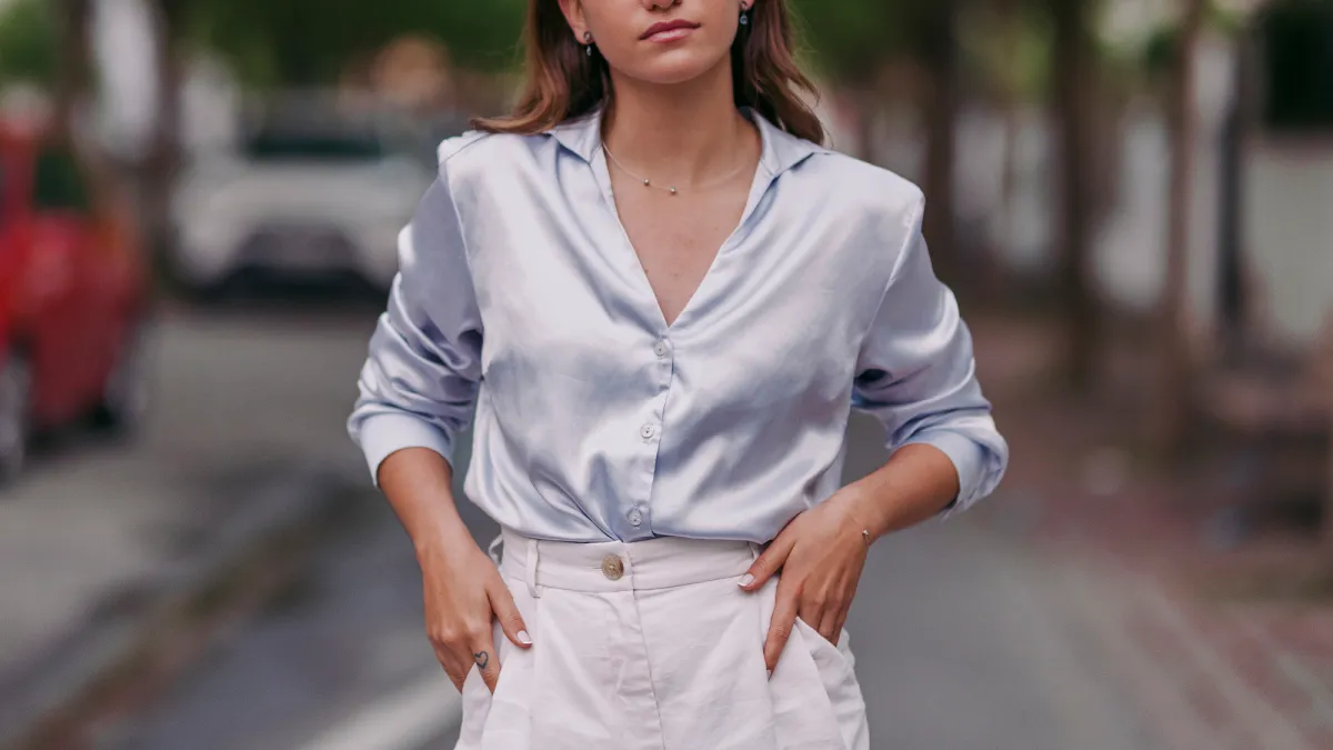 Young stylish woman in nature