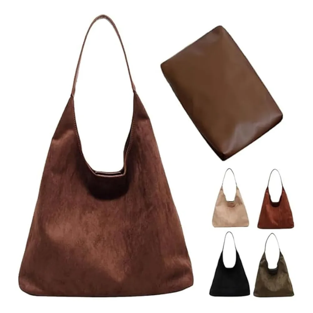Generic Suede Slouchy Shoulder Bag Amazon
