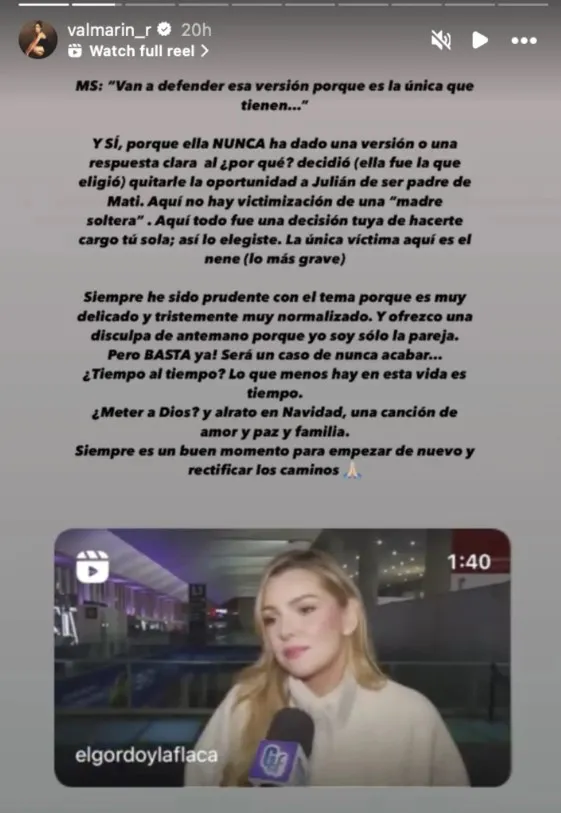 Valeria Mar&iacute;n historia IG