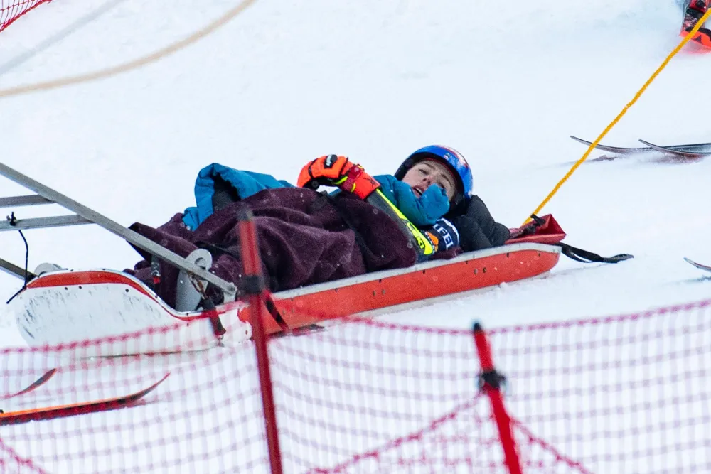 Mikayla Shiffrin Falls