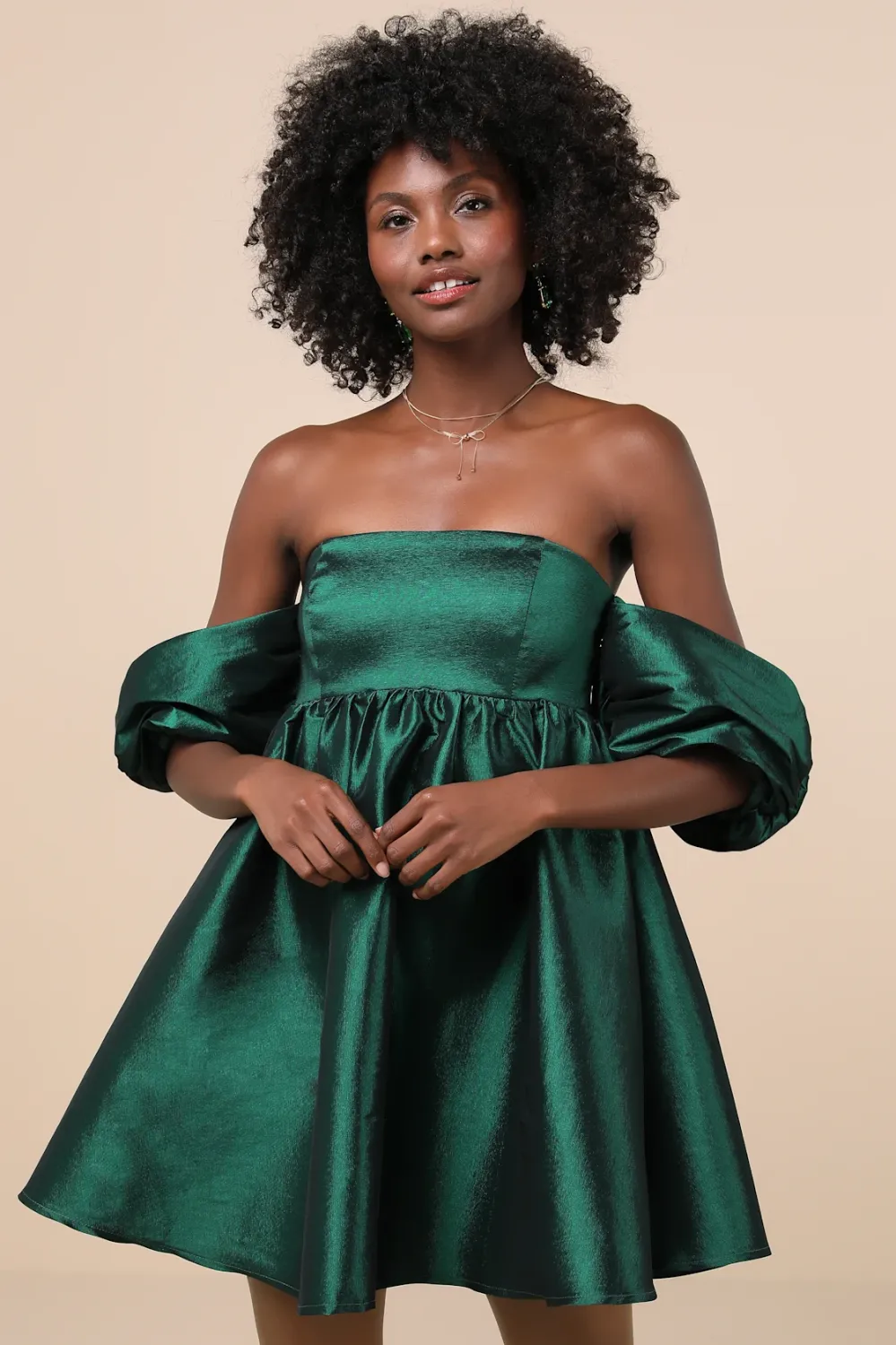 off-the-shoulder mini dress