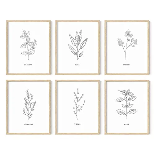 Haus and Hues Kitchen Herb Art Prints