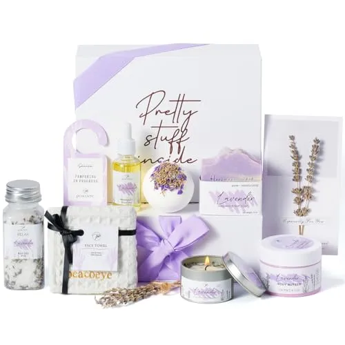 Peacoeye Lavender Spa Gift Basket
