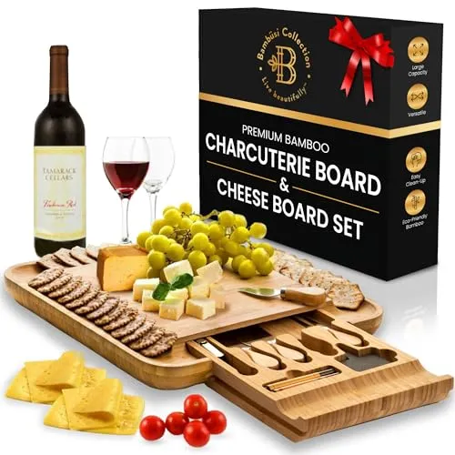 Bamboo Cheese Board Set