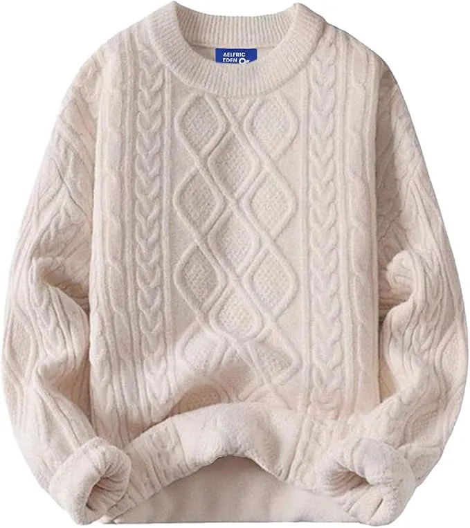 cable-knit sweater
