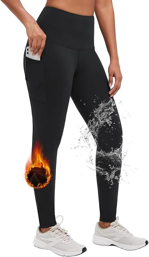 fleece-lined high-waisted leggings