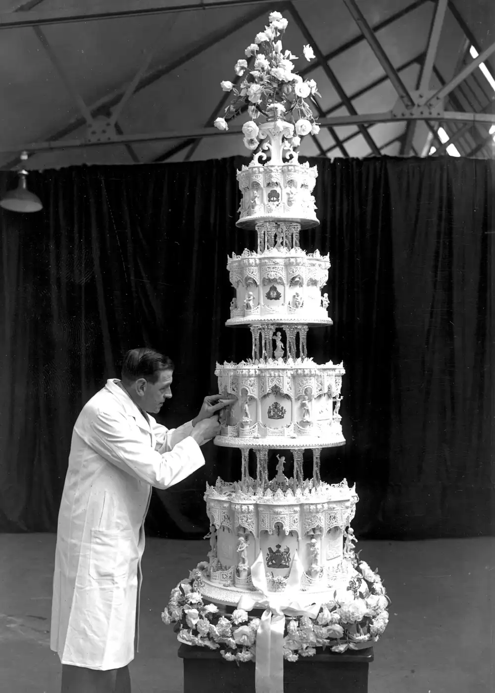 A 77 Year Old Slice of Queen Elizabeth and Prince Philip Wedding Cake Sells for Over 2K