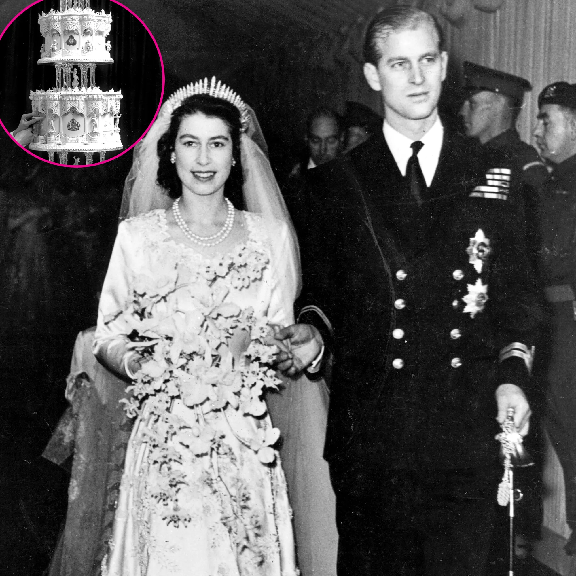 A 77 Year Old Slice of Queen Elizabeth and Prince Philip Wedding Cake Sells for Over 2K