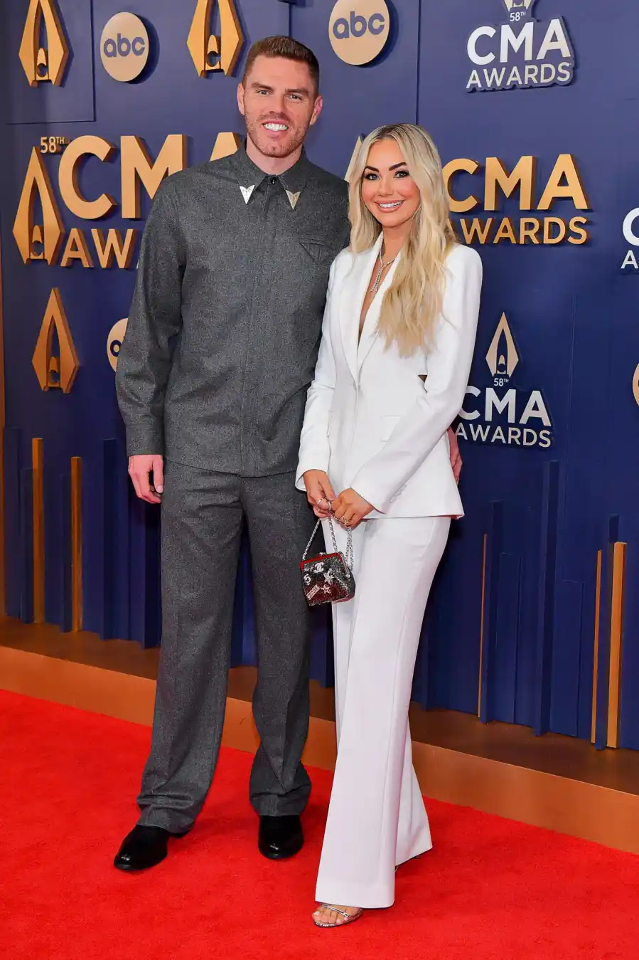 CMA 2024 Red Carpet Freddie Freeman and Chelsea Freeman 383
