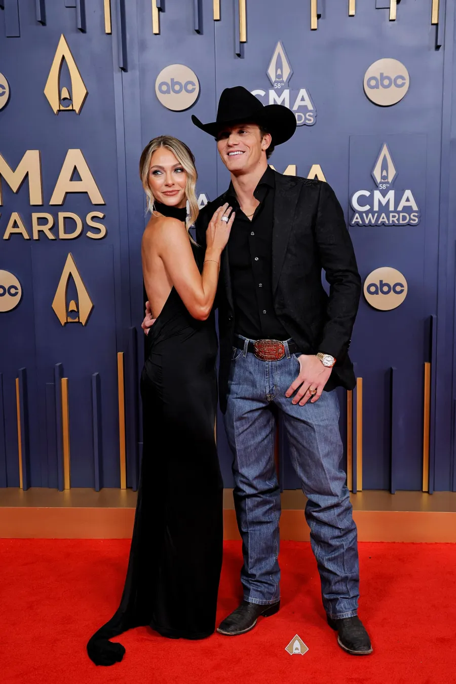 CMA 2024 Red Carpet Hallie Ray Light McCollum and Parker McCollum 374