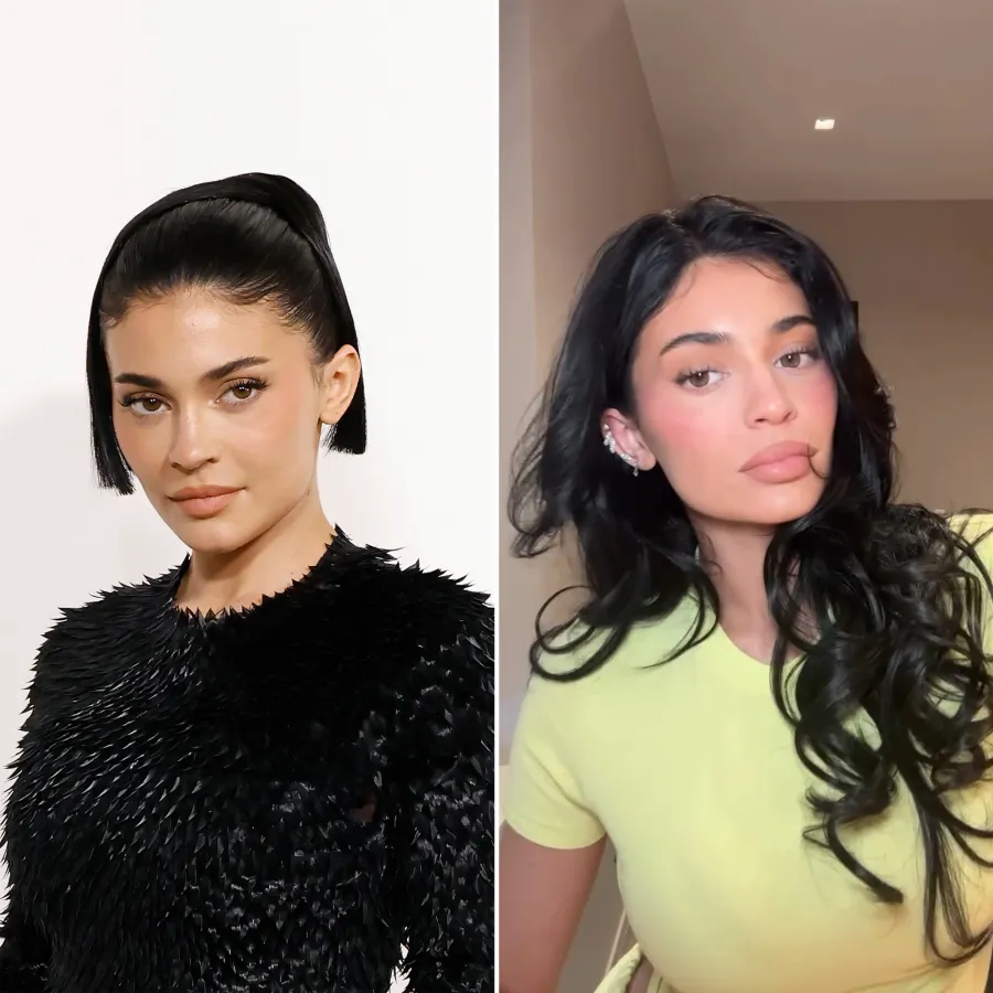 Celeb Hair Changes Kylie Jenner Shows Off New Long Hair Extensions