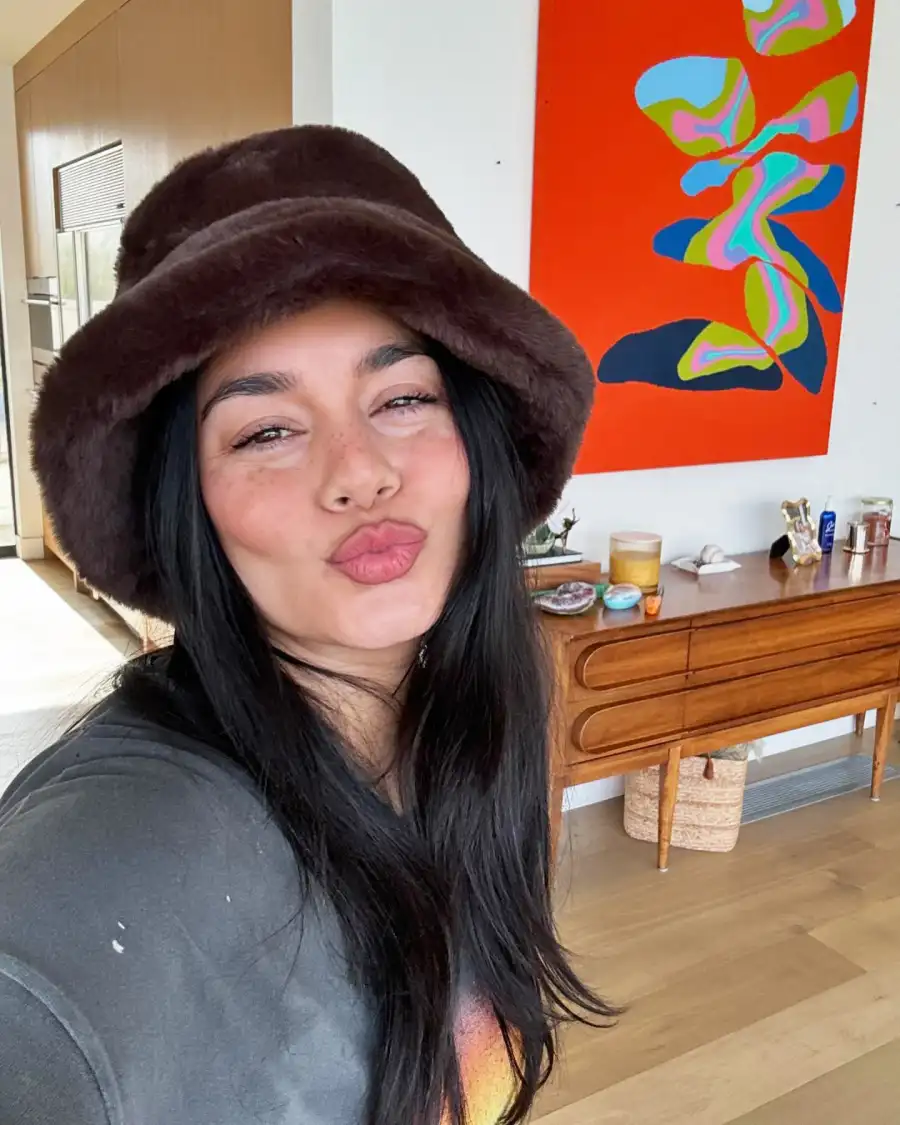 Celebs in Fuzzy Bucket Hats Vanessa Hudgens
