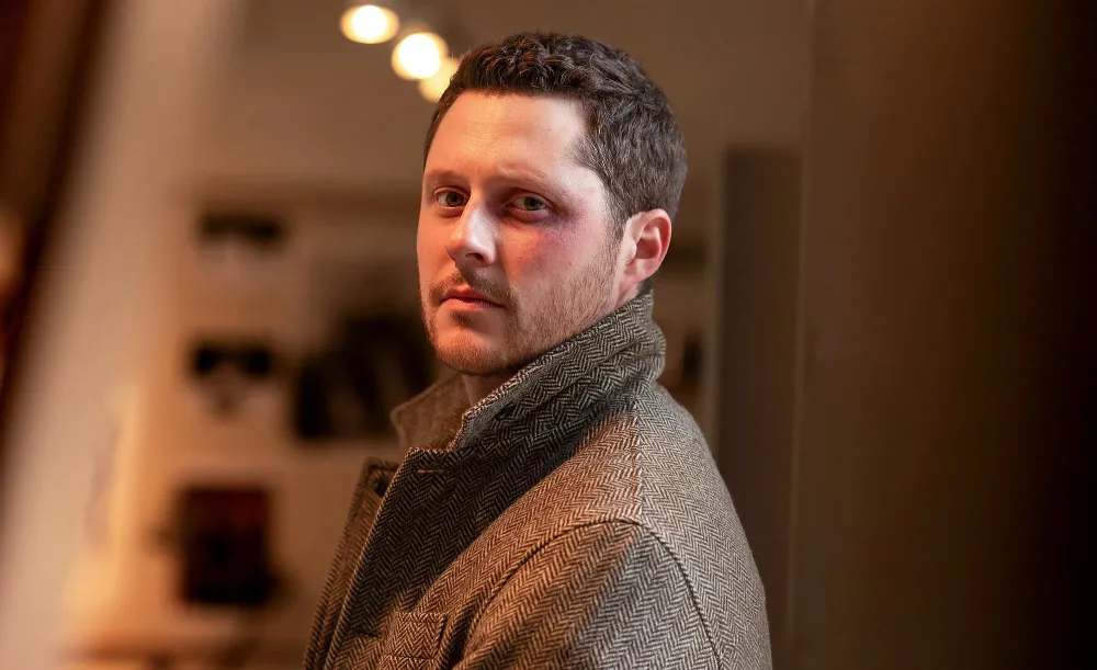 EXCL Schitt s Creek Fans Can See Noah Reid Back at His Most Wholesome on Murder in a Small Town