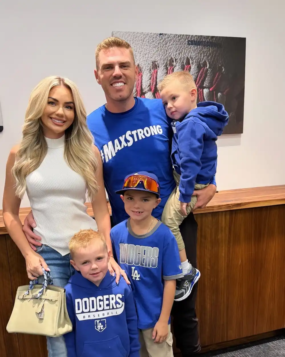 Freddie Freeman and His Sons at Dodger Parade