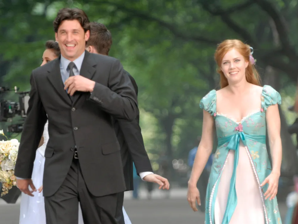 On the set of 'Enchanted' in 2006