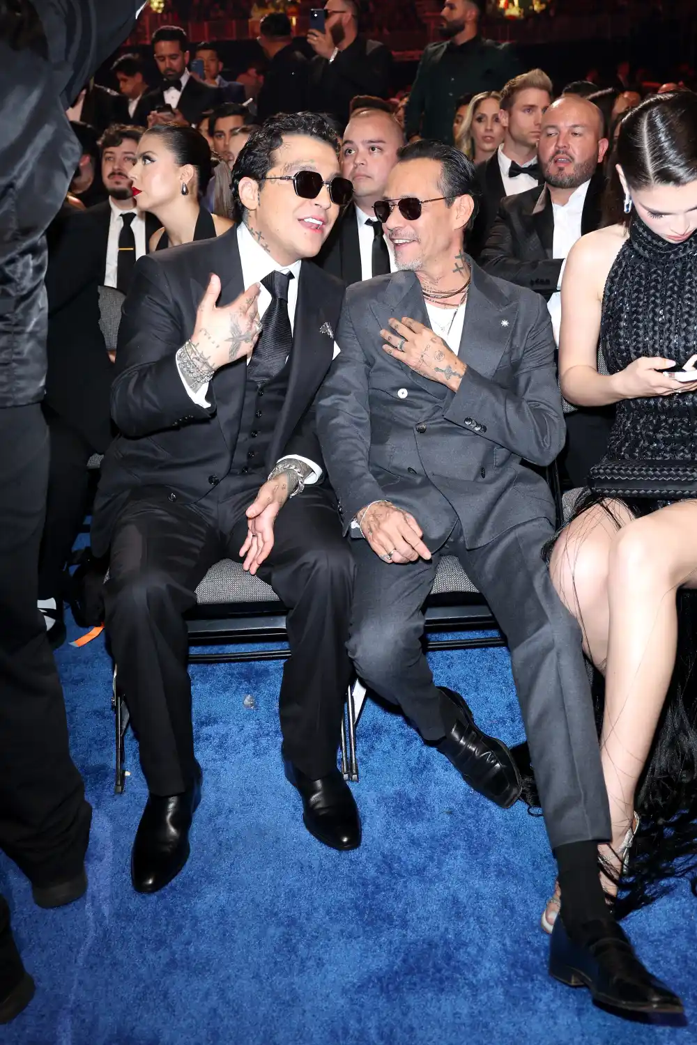 Christian Nodal y Marc Anthony.