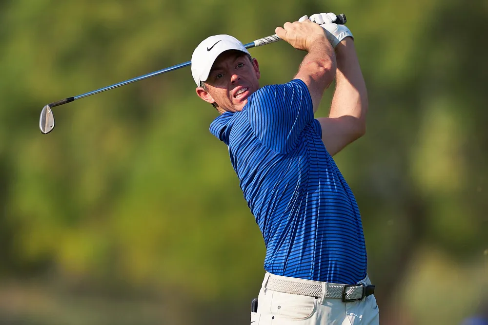 Golfer Rory McIlroy Celebrates Victory in Dubai With Wife Erica Stoll and Daughter Poppy 073