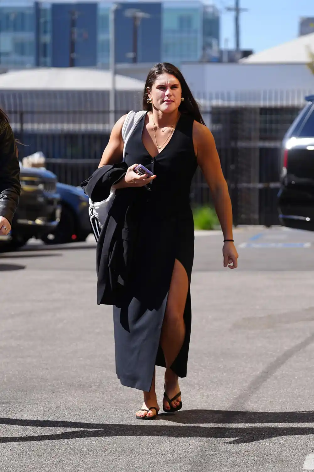 Ilona Maher Arrives in Classy Revenge Dress at DWTS Rehearsals After Low Scores