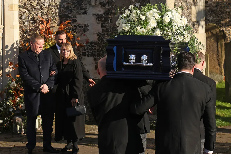 Karen and Geoff Payne Liam Payne Famous Friends and Family Attend Funeral