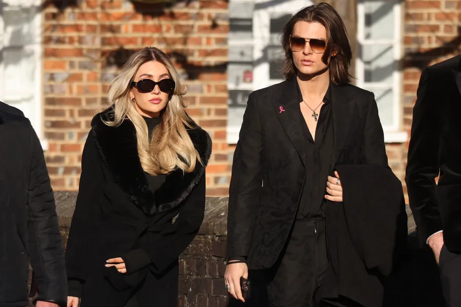 Kate Cassidy and Damian Hurley Liam Payne Famous Friends and Family Attend Funeral
