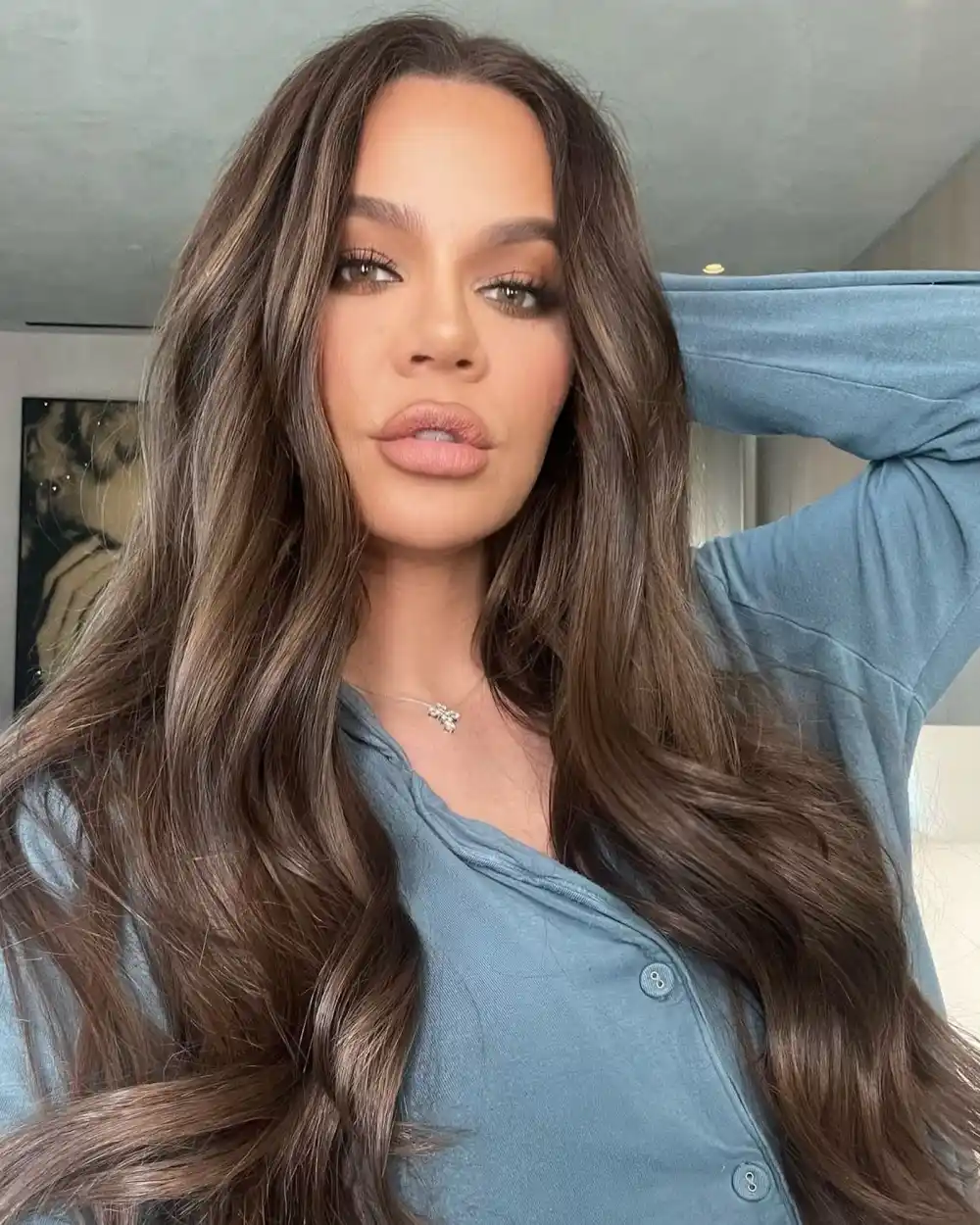 Khloe Kardashian Shows Off Glazed Hair After Getting a 2nd PIercing