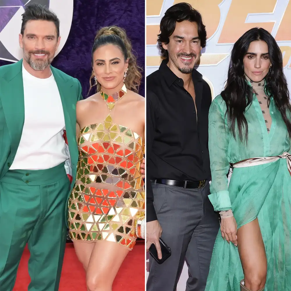 Las parejas de famosos Julian Gil con Valeria Martin y B&aacute;rbara de Regil con Fernando Schoenwald