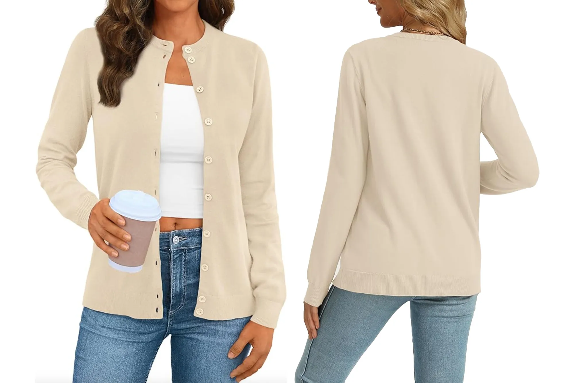 Lillusory lightweight cardigan sweater