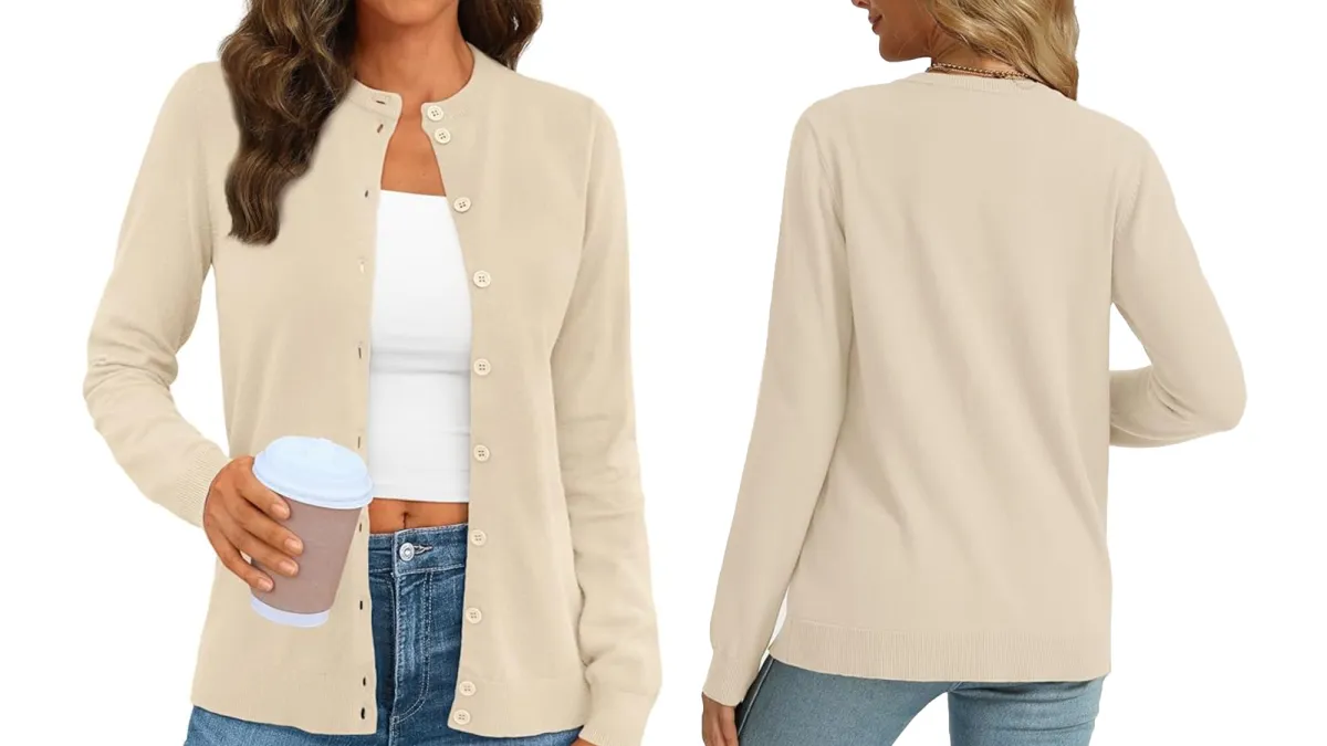 Lillusory lightweight cardigan sweater