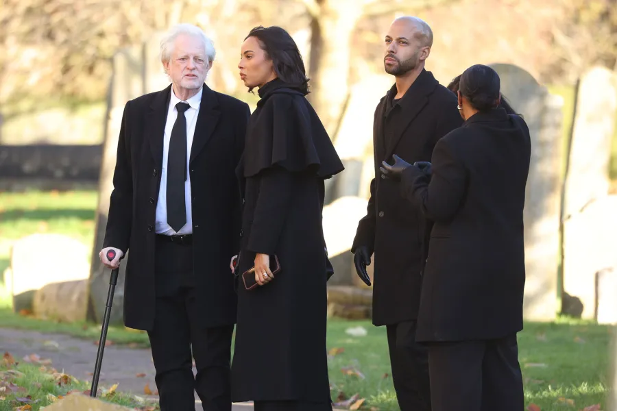 Marvin Humes and Rochelle Humes Liam Payne Famous Friends and Family Attend Funeral