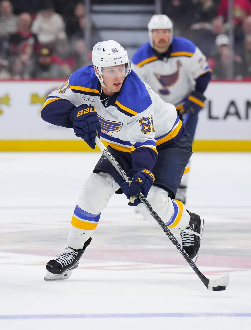 NHL Dylan Holloway Leaves Arena on Stretcher After Being Struck in the Neck By Puck