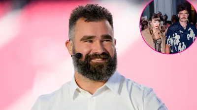 Promo Jason Kelce Teases Tough to Shop for Travis Kelce and Taylor Swift