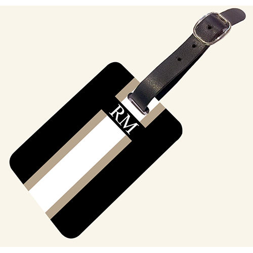 Lily and Bean Black & Tan Luggage Tag