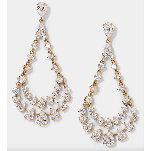 Nadri CZ Swing Drop Earrings